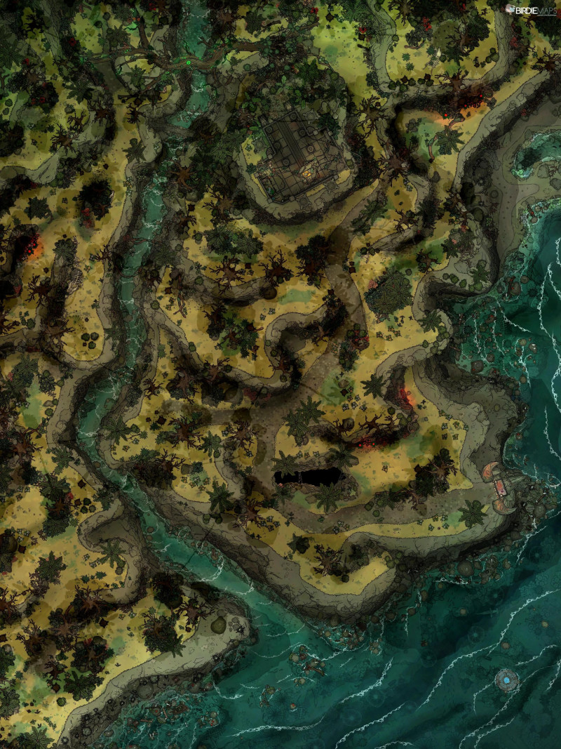 Island Temple Ruins [FREE Module Included] - [72x96]