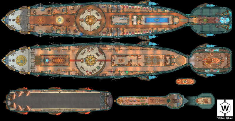 The Nautilus Revisited! A Ship for the Brightest Skies and the Deepest Seas, Now Transformed into a Dungeon! [Art]