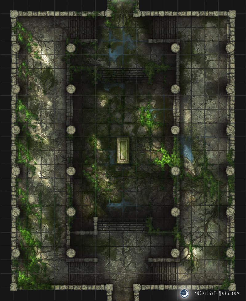 [OC] Both lost and forgotten! The Forgotten Crypt Map will tempt your players exploration! [18x22]