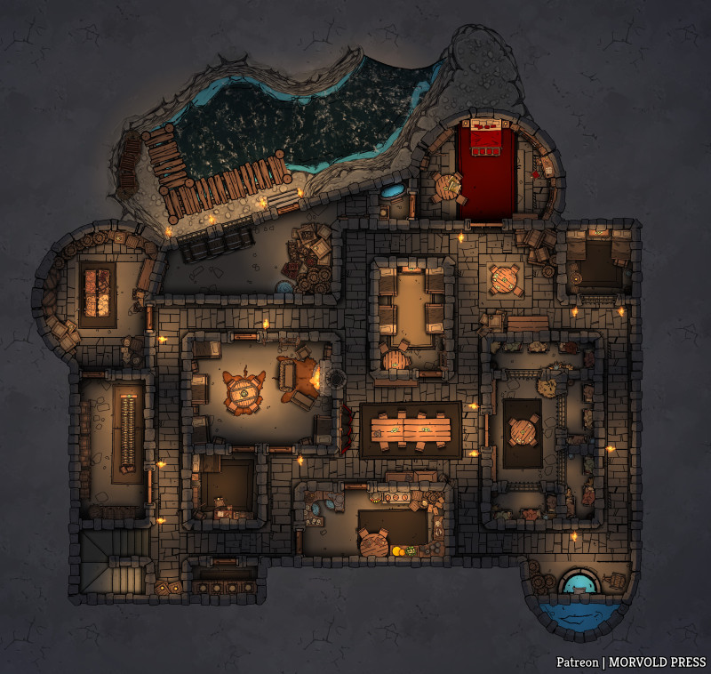 Pirate Fort | Lower Level & Secret Smuggler's Cave [38 x 36]