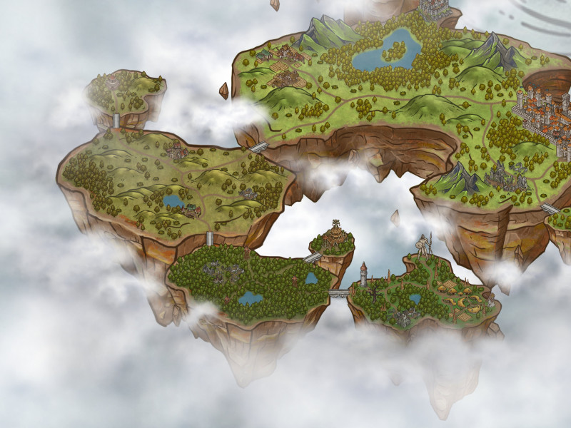 The Sacred Lands - Skylands Map