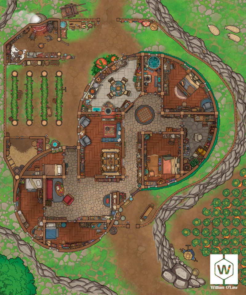 Hacienda in the Fields – With Day & Night Seasonal Variations!