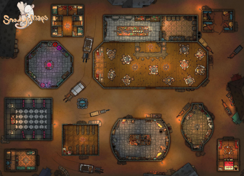 [47x34] Adventurers Alley Desert Sunset