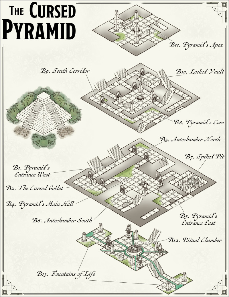 Map 514 and 515 - Cursed Pyramid - Dungeon