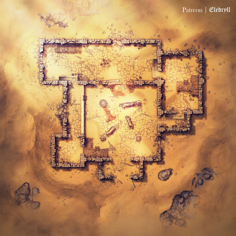 Desert Ruin [40x40]