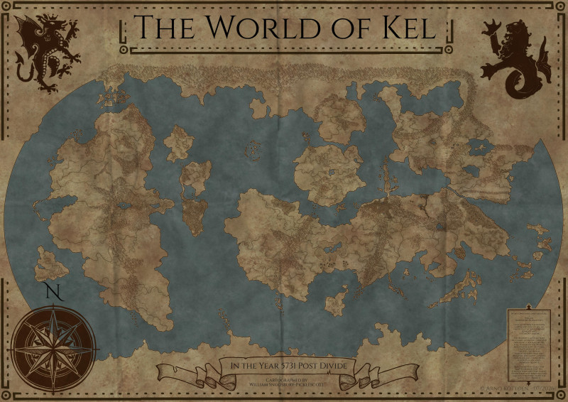 Map of my homebrew world of Kel. Feeback, remarks or advice are very welcome!