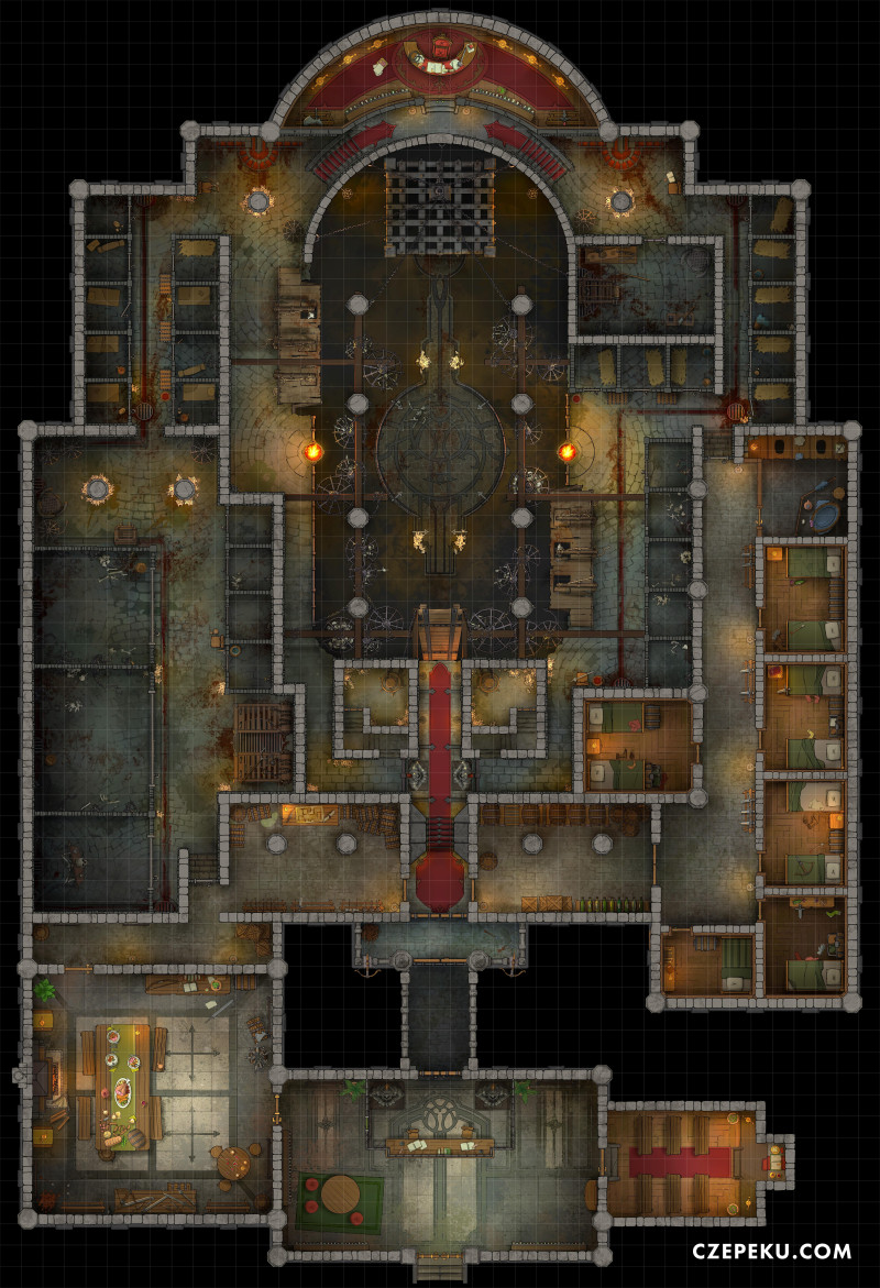 Medieval Jail | A Czepeku TTRPG Battlemap! [41x60]