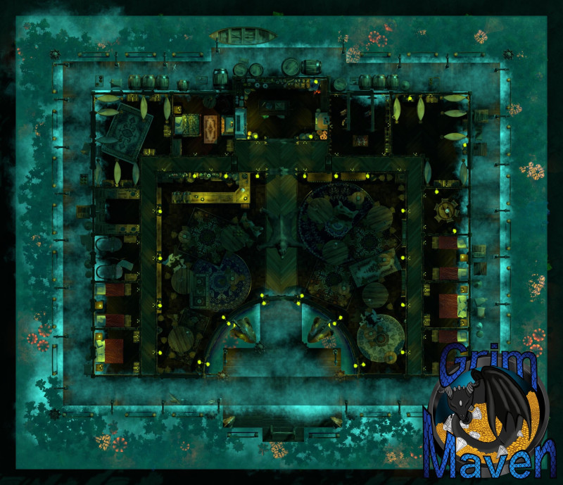 "Waveside Inn"(36x31) Sailing the high Seas and need a drink? Come to the Waveside Inn!