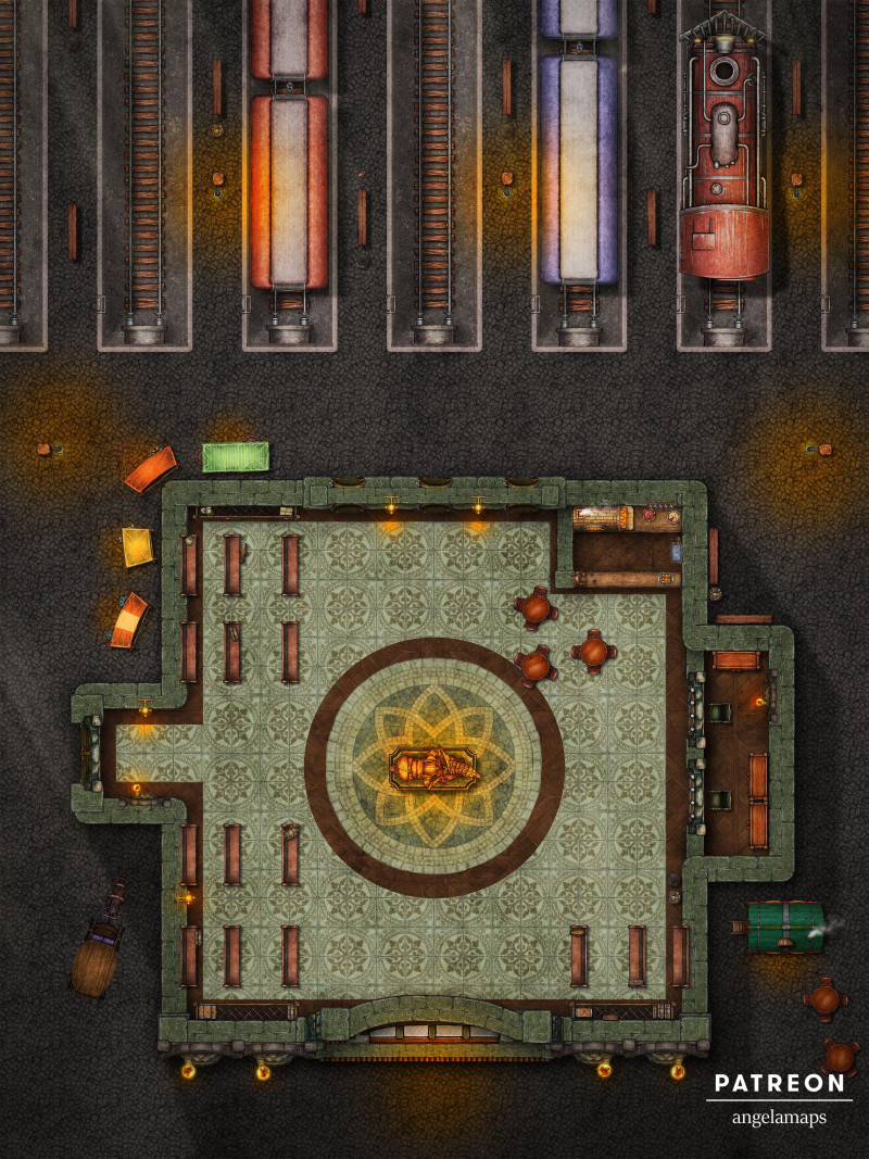 Central Railway [battlemap] from Angela Maps - 3 versions! [animated] [art]