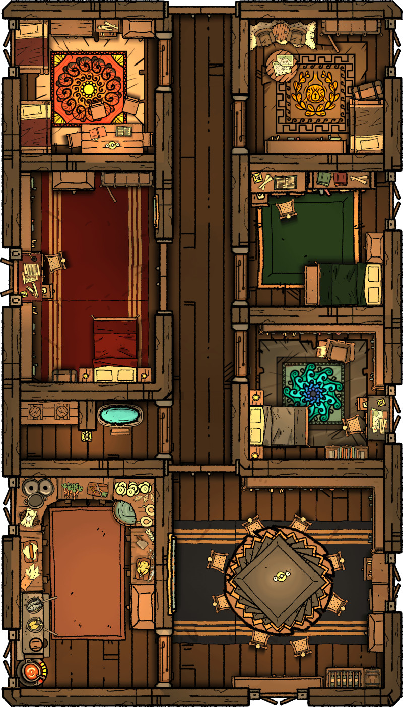 River Barge | 3 Levels & Dock Map [40 x 58]