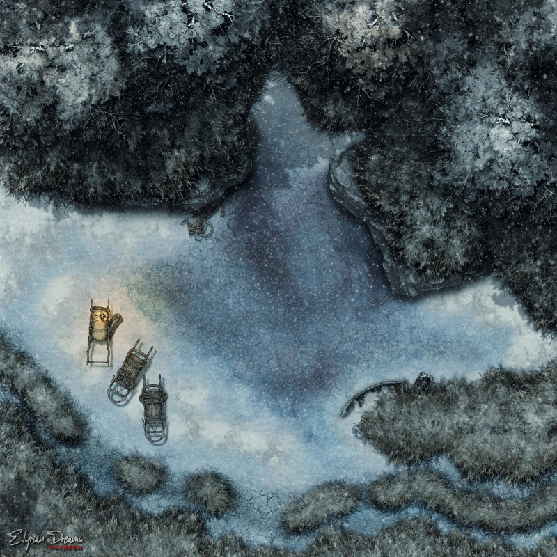 Northern Realm: Frozen Pond [20x20]