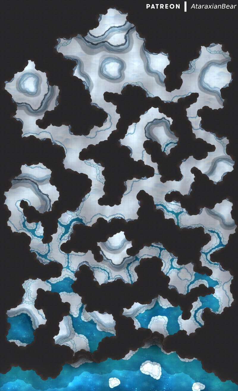 A melting ice dungeon [50x82]