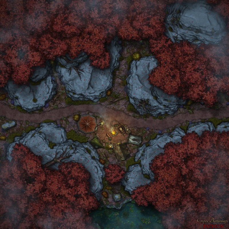 Red Forest - 2 battle maps (4 variations)