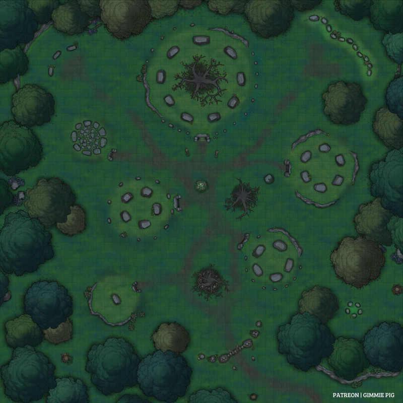 Barrow of the Wyrm Wood [50 x 50]