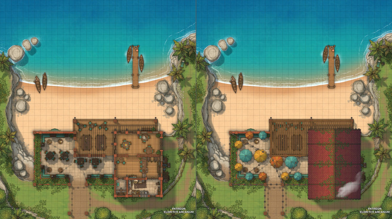 [OC] Coastal Tavern | [68 x 38] | Eldritch Arcanum