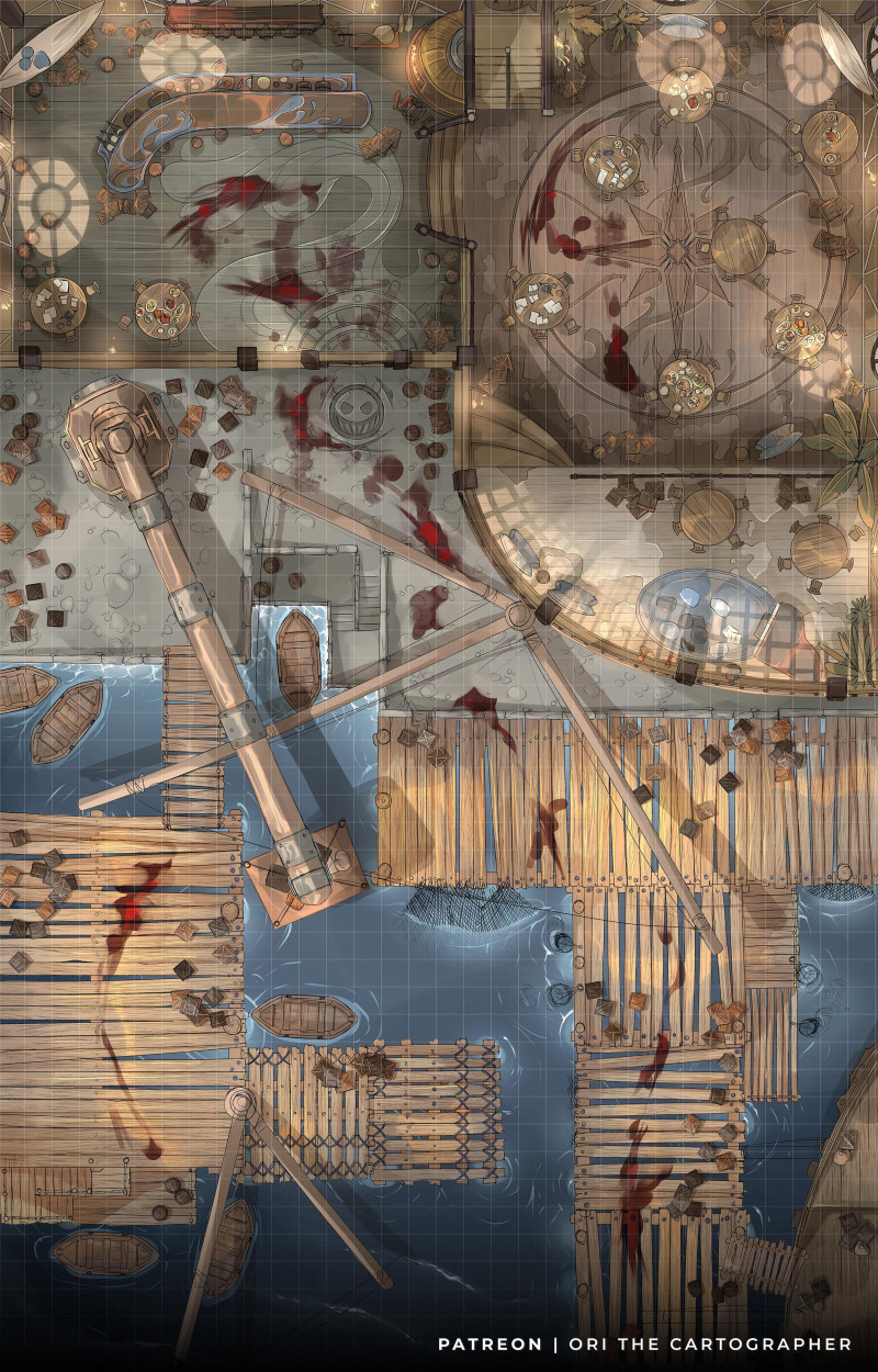 Fight in the docks [32x50][NoAI] | Ori the Carto