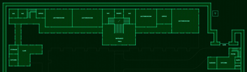 Do you dare venture into the fungus-infested basement rooms of the Campus of Human Sciences? I hope you haven't forgotten your gas mask. > a day at the university battlemaps - Lecture & medical faculty building [82x26, abandoned version] & Entrance [27x43