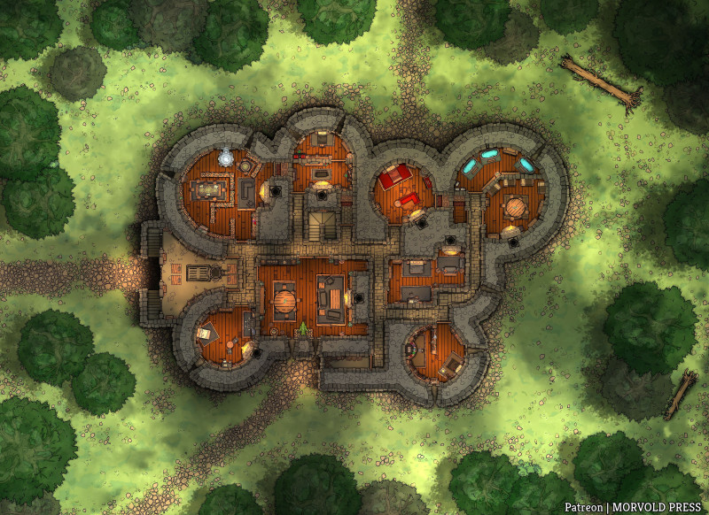 Restored Castle Cragmaw - PC Headquarters | 3 Floors [88 x 64]