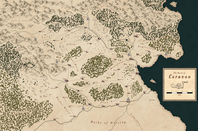 The Duchy of Coravon (Northernmost duchy of the kingdom)