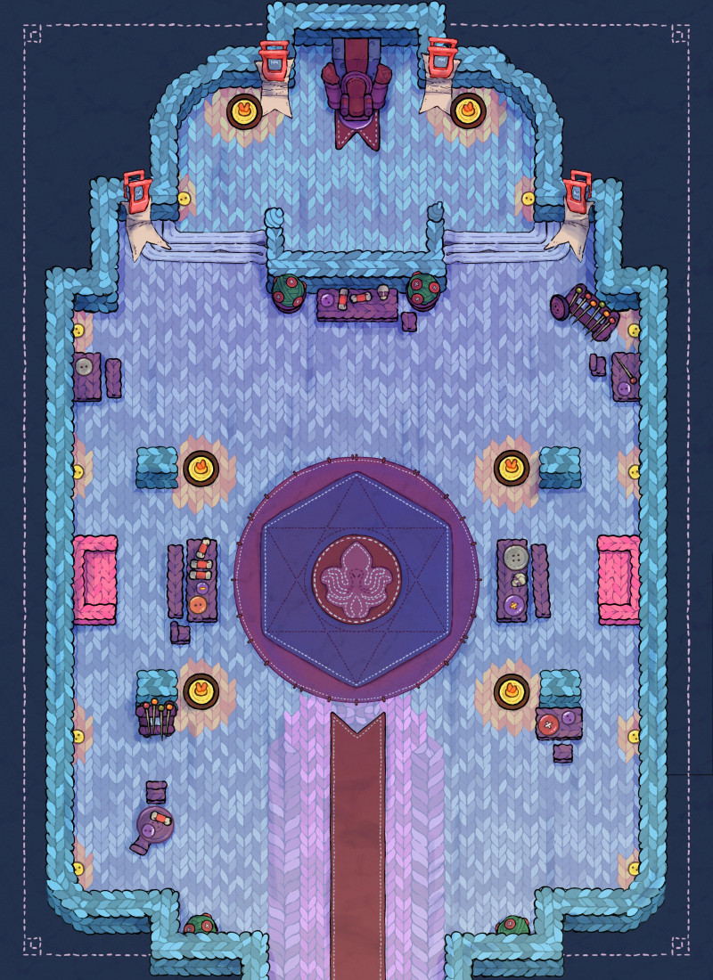 A wool-knit throne room [16x22]