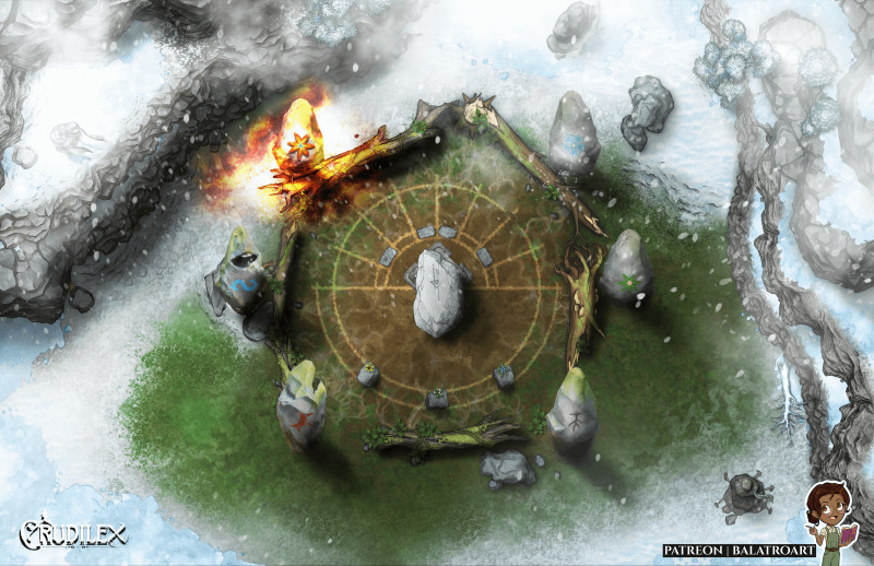 The Wytchwyd coven believed in two additional elements hidden beyond the known, Blood and Shadow. No one believed them until they completed their stone henge ritual and made the unseen-seen.