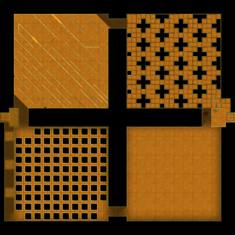 [OC] The Backrooms - 4 Modular Battlemaps (50x50) (Roll20 Ready) - Grid & Gridless
