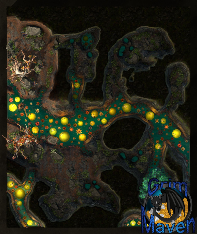 "Holy Cave"(27x32) every campaign needs a sprawling cave system!