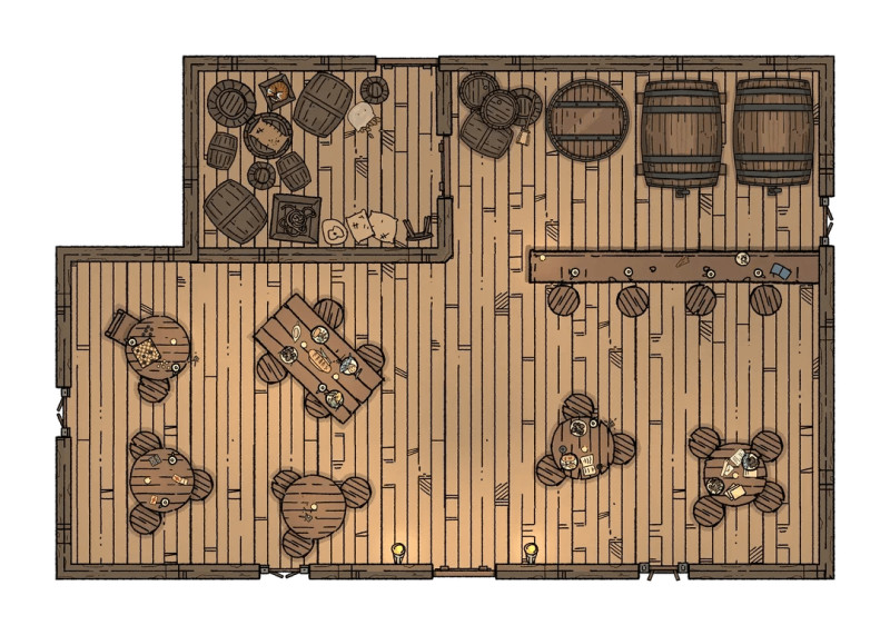Simple Tavern Battlemap