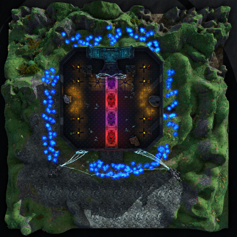 Final Dungeon/BBEG HQ (Made in Dungeon Alchemist available on the Workshop)