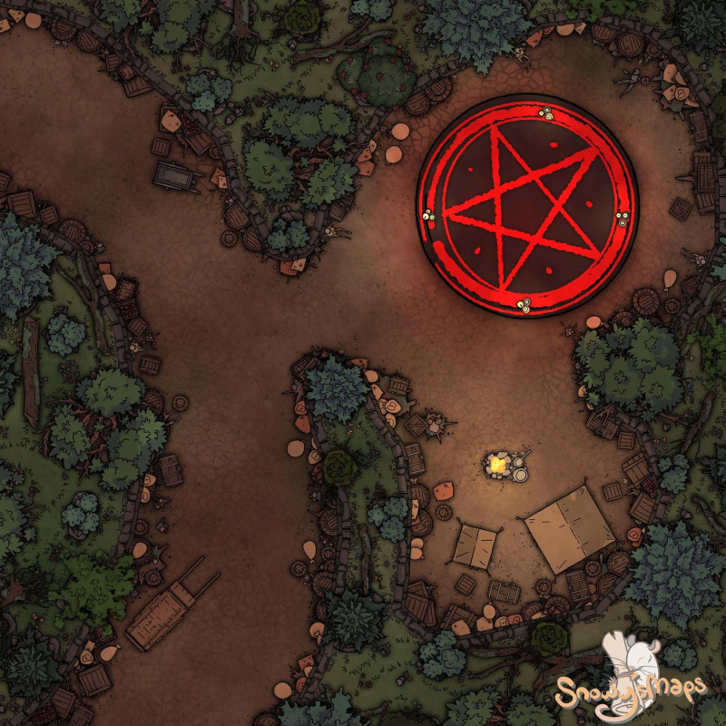 [25x25] Forest Ritual Camp Night