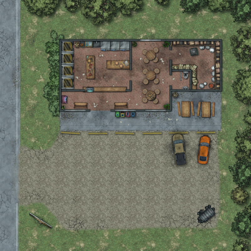 Postcards from the Zombie Apocalypse - Pizza Parlour