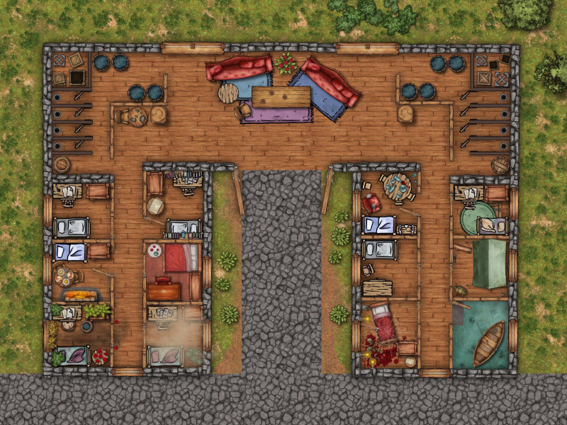 Magical school dormitory with unique rooms