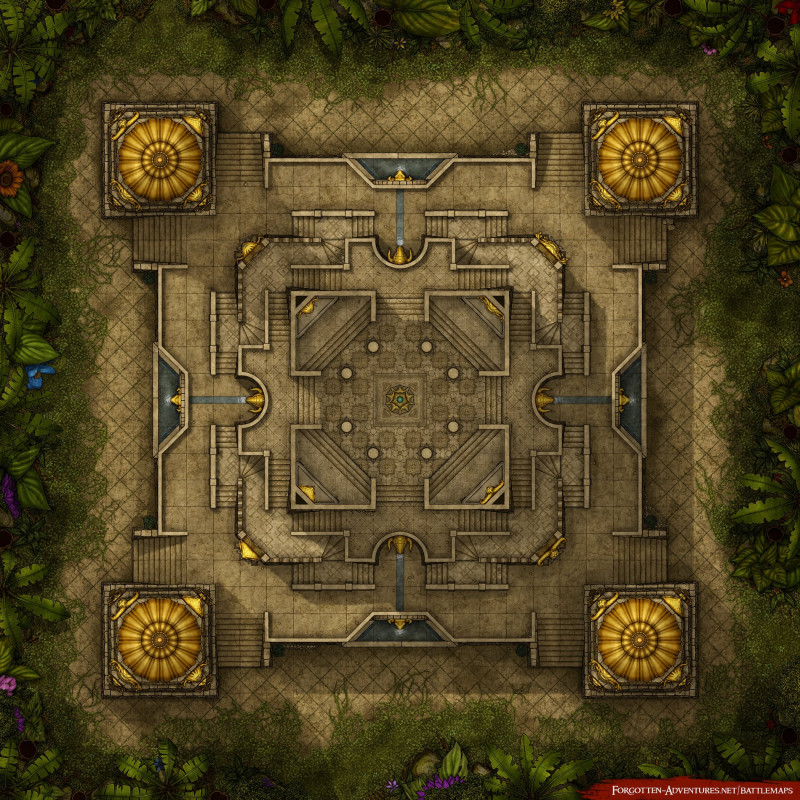 [OC] Ancient Pyramid Temple 30x30 by Forgotten Adventures