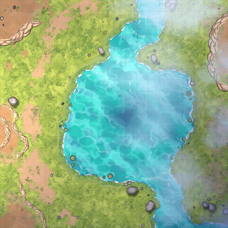 A river pond battle map