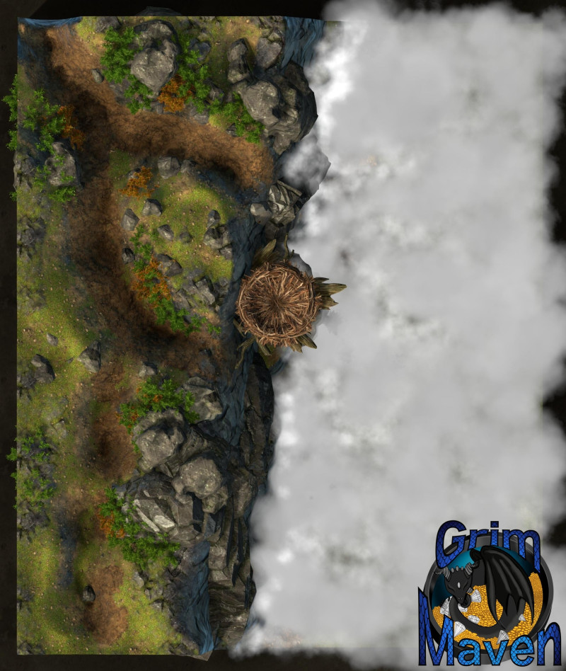 "The Nest"(27x32) Want a battlemap that Roc(k)s, and takes your players to new heights? Welcome to the Nest!