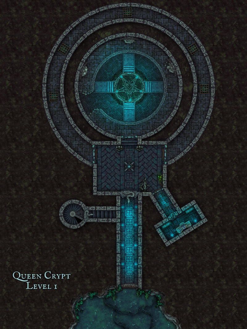 [OC] Demonic Crypt | Battle Map