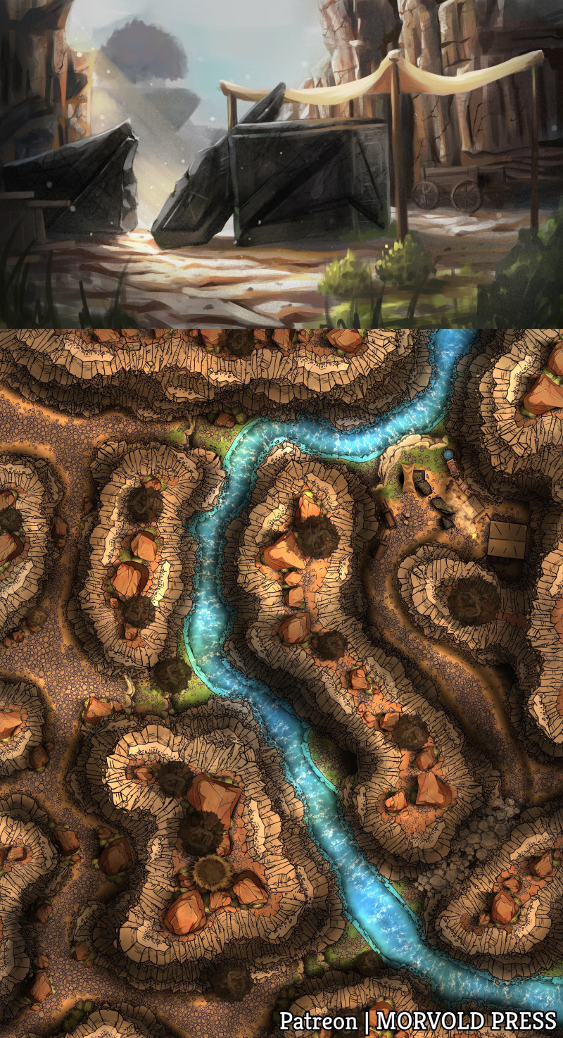 Lost Tomb of Shu'mah & Canyon Dig Site [80 x 100]