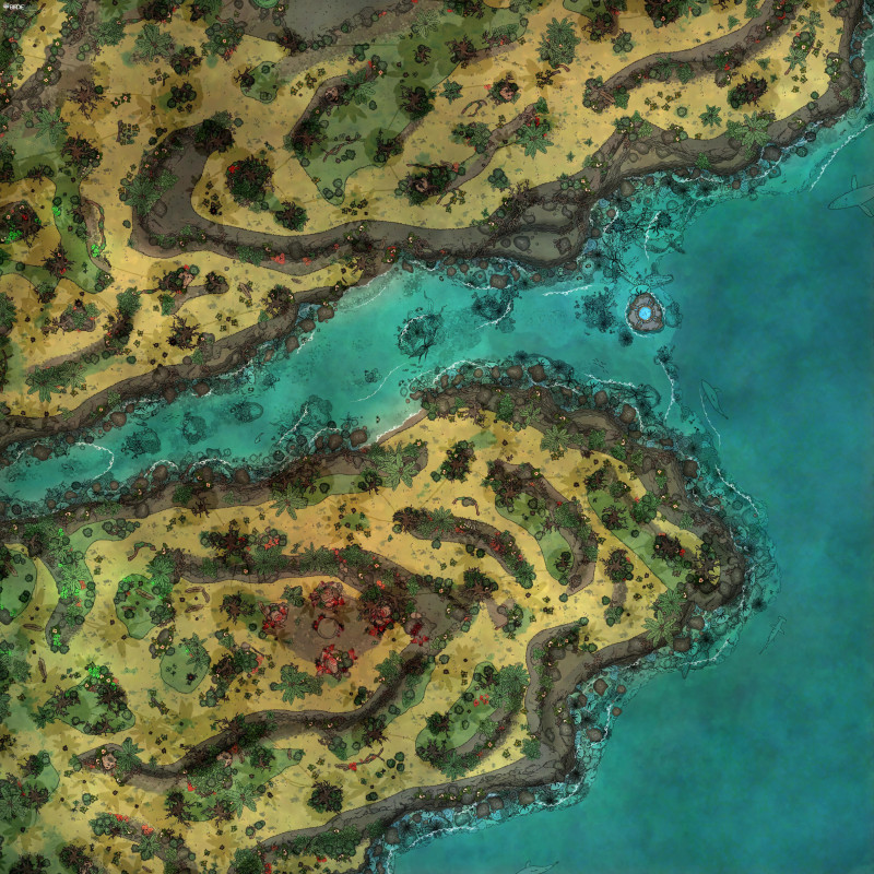 Jungle Island Coastline - [85x85]