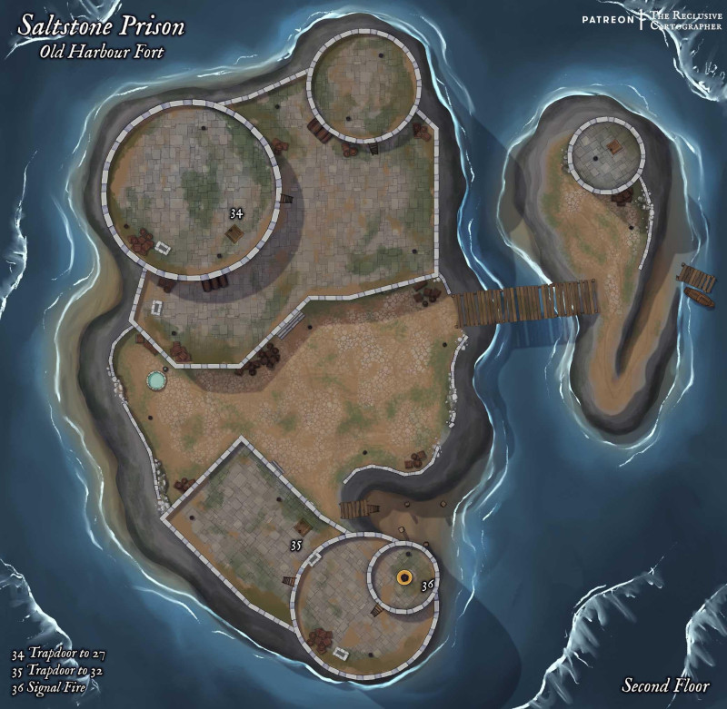 Saltstone Prison - 3 Level Building Map - 42x41 - RC