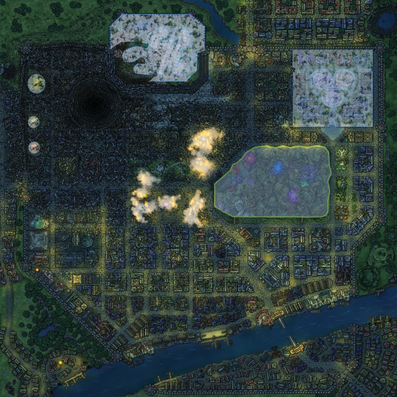 Arcadia City after explosion