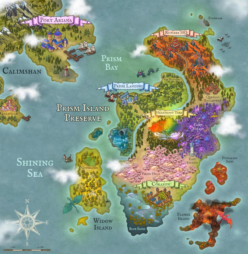 Prism Island Preserve - setting for my new campaign!