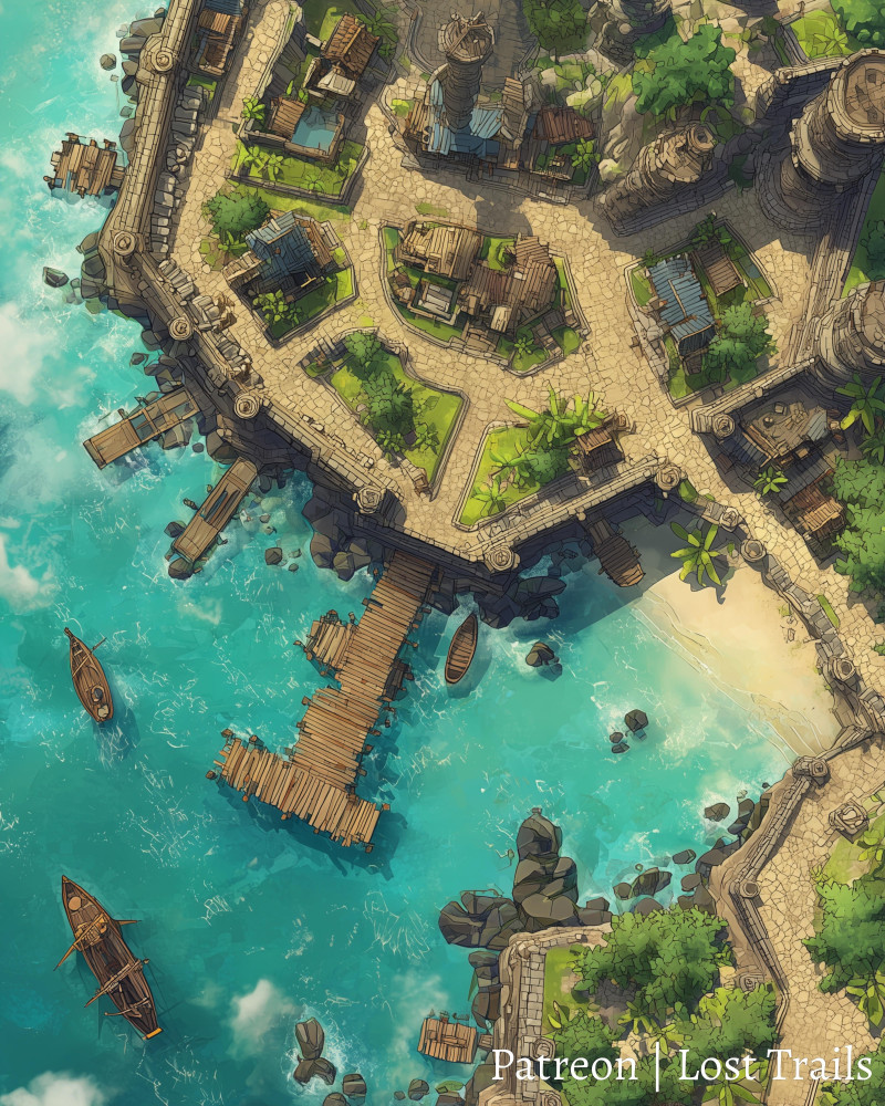 Coastal City Battlemaps
