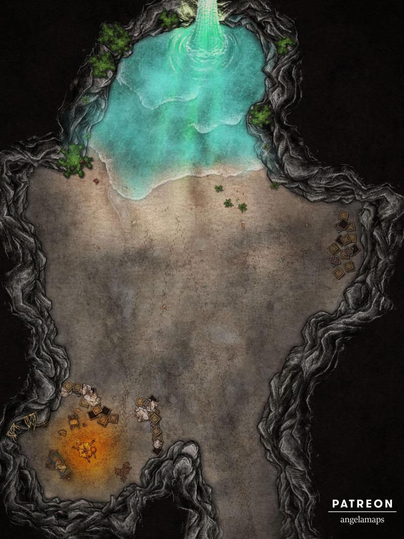 Beach Cave [battlemap] from Angela Maps - 4 versions! [animated] [art]