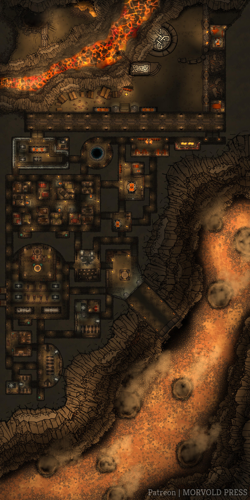 Red Dragon Lair & Dwarven Slave Dungeon [80 x 160]