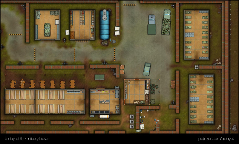 a day at the military base (forward operating base) map compilation + token [48x29 each map]