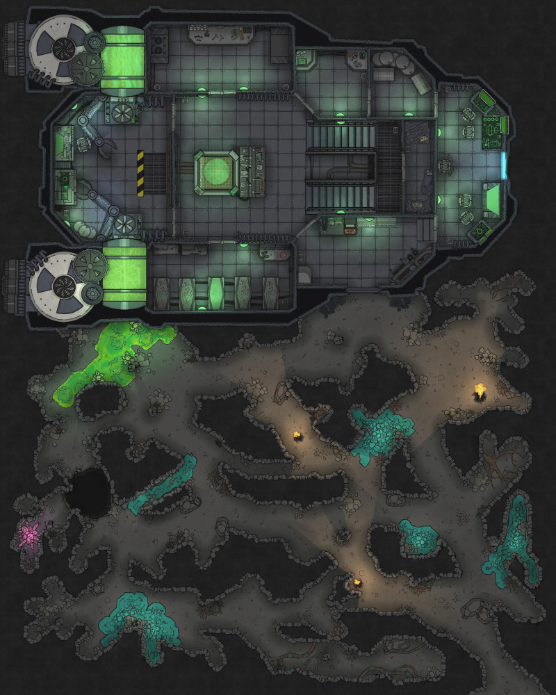 Ship in Cave [40x50]