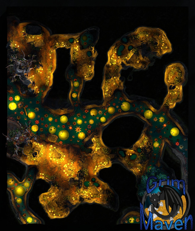 "Holy Cave"(27x32) every campaign needs a sprawling cave system!