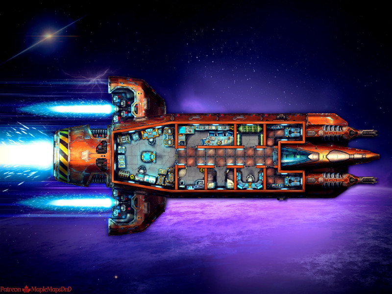 May the 4th be with you! | Spaceship 40x30 [Battle Map] [No AI] [OC] [Art]