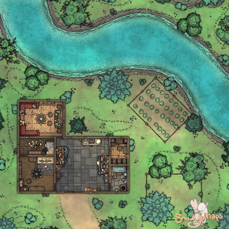 [25x25] Forest Cabin Day