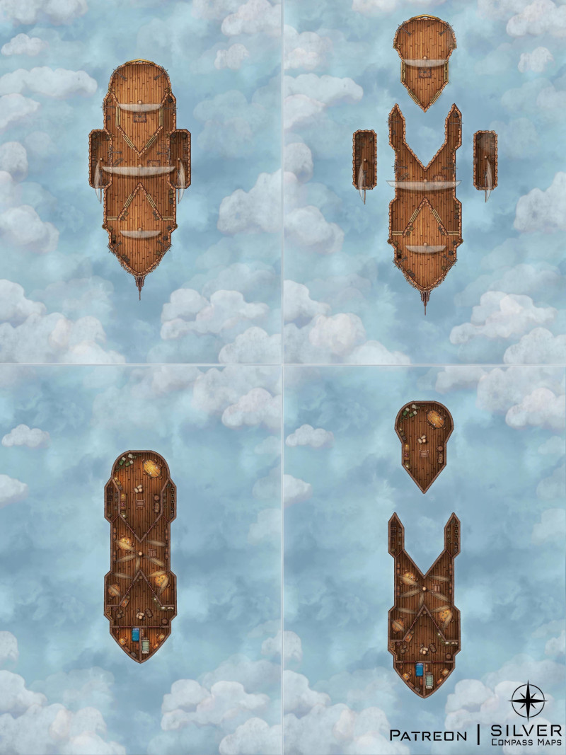 The Cloudsplitter - An airship that can split into four parts!